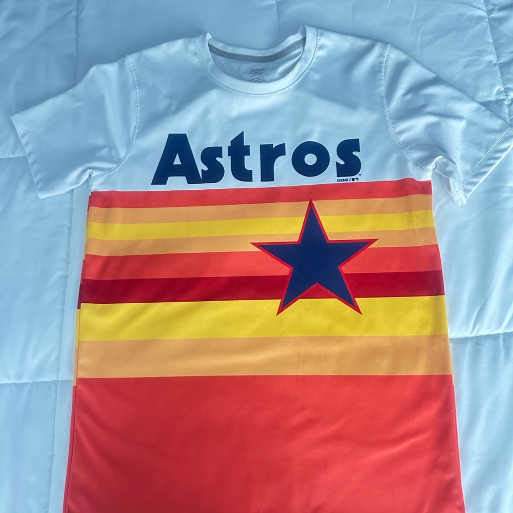 Astros Kids Short Sleeve Tee - White and MulticolorBoys Astros Jersey